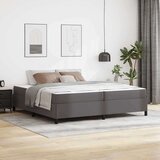  Posteljni okvir z vzmetnico Siva 200 x 200 cm Umetna koža | Shoptok.si