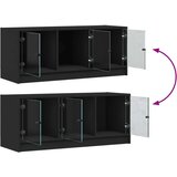 TV ormarić sa staklenim vratima crni 102x37x42 cm | shoptok.hr