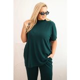 Kesi Three-piece women's Plus Size set dark green | shoptok.hr