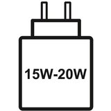 X Wave H20AC 20w USB brzi ZIDNI punjac za mobilne,tablete,dual A+C,PD,Crni