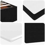 vidaXL Otomanski posteljni okvir z vzmetnicami črn 90x200cm žamet | Shoptok.si