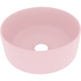 Maison Chic Razkošen Umivalnik - Kopalna umivalnik - Lavabo okrogel mat roza 40x15 cm keramičen, (21684673) | Shoptok.si