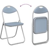  Zložljiva stolica 2 pcs Siva 48 x 43,5 x 81 cm Umjetno usnje, (5000296925) | Shoptok.si