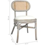  Jedilni stoli 4 kosi sivo platno | Shoptok.si