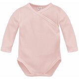 Pinokio Kids's Lovely Day Wrapped Bodysuit LS Pink Stripe Cene