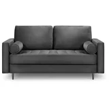 Milo Casa tamnosiva baršunasta sofa Santo, 174 cm