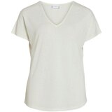 Vila Topi & Bluze Top Amer S/S - Cloud Dancer Bela Cene