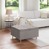  Stolica s dugmadi s jastukom Sivo-smeđa 80 x 80 x 45 cm tkanina | shoptok.hr