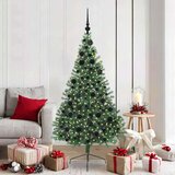 vidaXL Umjetna preddekorirana božićna jelka Zelena 180 cm PVC | Shoptok.si