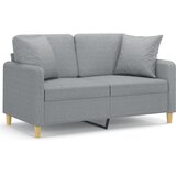  Dvosjed s ukrasnim jastucima svjetlosivi 120 cm od tkanine | shoptok.hr