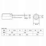 Rosfix Elektrolitski Kondenzator Z Nizkim ESR 1000uF 25V 10x20 Mm Raster 5 Mm | Temperatura -40 Do 105 °C, (5000243673) | Shoptok.si