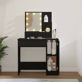  Toaletni stolić s LED svjetlima crni 86,5x35x136 cm | Eponuda.com