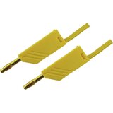 SKS Hirschmann 4mm PVC-test lead\, on both sides stackable plugs - Au\, 2\,5mm²\, 100 cm Merilni kabel 1m rumena\, MLN 100/2\,5 934063703, (20423236) | Shoptok.si