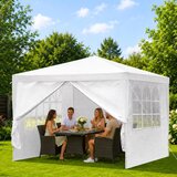 Lean Toys Vrtni paviljon, komercialni šotor s 4 stranskimi stenami, bela, 3x3 m | Shoptok.si