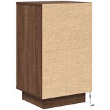 vidaXL Nočna omarica z LED svetili rjavega hrasta 38x34x65 cm | Shoptok.si