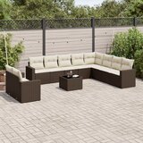  11-dijelni set vrtnih sofa od poliratana s jastucima smeđi | shoptok.hr