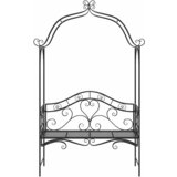  Vrtna klupa Crna 121 x 48 x 200 cm Čelik | shoptok.hr