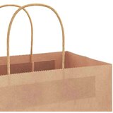 vidaXL Papirnate vrečke 50 kosov z ročaji rjave barve 26x17x25 cm | Shoptok.si