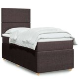  Krevet s oprugama i madracem tamnosmeđi 90 x 200 cm od tkanine | shoptok.hr