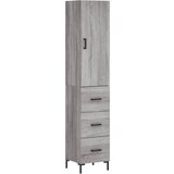 vidaXL Visoka omara siva sonoma 34,5x34x180 cm inženirski les, (20819664) | Shoptok.si