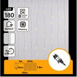 Aigostar LED spoljašnja božićna girlanda 180xLED/8 funkcija 3,9x1,8m IP44 topla bela Cene