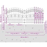  Vrtna Ograda KAMPEN 240 x 140 cm Mesh Bijelo | Shoptok.si