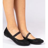 Gemre Black women's ballet flats with an elastic bow Lerona | shoptok.hr