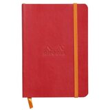  Notes A6, Rhodiarama soft, s gumicom, diktando crte, crveni Slike