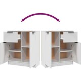  Komoda bela 60x30x70 cm konstruiran les, (21073357) | Shoptok.si