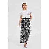 Marisse Viscose Trousers With A Belt, Black Cene