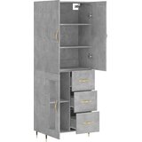  Visoka komoda siva betona 69,5x34x180 cm od konstruiranog drva | shoptok.hr