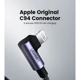 Apple MFI Elbow USB Type C - Lightning kabel 3 A 150 cm