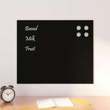 vidaXL Zidna magnetna ploča crna 60 x 50 cm od kaljenog stakla | shoptok.hr