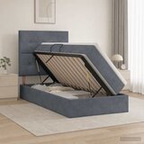  s madracem i skladištem Tamnosiva 100 x 200 cm Baršun | shoptok.hr