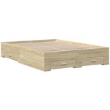  The Living Store Posteljni okvir s predali sonoma hrast 120x200cm inženirski les - Posteljni Okvir, (21500029) | Shoptok.si