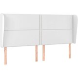  Vzglavje z ušesi belo 183x23x118/128 cm umetno usnje, (20952824) | Shoptok.si