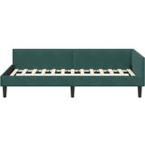  Kutni okvir kreveta Tamnozelena 90 x 190 cm Baršun | shoptok.hr