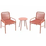 Garnitura 2 stolice+sto Rattan LUC-MN02 Pink