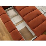 Bobochic Paris Opečnato oranžna raztegljiva/s prostorom za shranjevanje sedežna garnitura 251 cm Fuji – | Shoptok.si