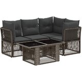  Sjedeća garnitura za vrt 5 kom. Siva poliratan 100 x 55 x 73 cm | Shoptok.si