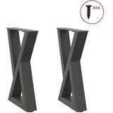  Noge za klub stolić 2 kom. antracit 38 x (42-43,3) cm čelik | shoptok.hr