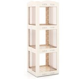 Costway 3-stopenjska vrtljiva modularna knjižna omara bela, (5000163305) | Shoptok.si