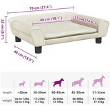  Krevet za pse krem 70 x 48 x 22 cm baršunasti | shoptok.hr