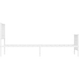 vidaXL Metalni okvir kreveta s uzglavljem i podnožjem bijeli 90x200 cm | shoptok.hr