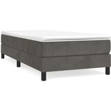 Box spring krevet s madracem tamnosivi 90x200 cm baršunasti | shoptok.hr