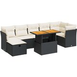 vidaXL 8-dijelni set vrtnih sofa od poliratana s jastucima crni bagrem | shoptok.hr