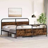 Metalni okvir kreveta bez madraca boja hrasta 183x213 cm | shoptok.hr