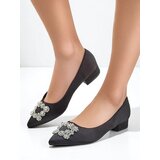 Resti Women's satin-like ballerinas with a buckle Legant Cene