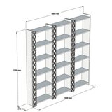 Hanah home Polica 184,6x170x24,2cm Orah | Eponuda.ba