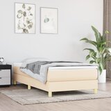 The Living Store Box spring postelja z vzmetnico krem 90x200 cm blago - Box Spring Postelja, (21514507) Cene